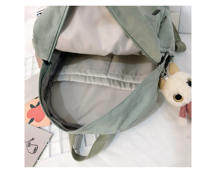 Evanki Plain Cotton Backpack YesStyle
