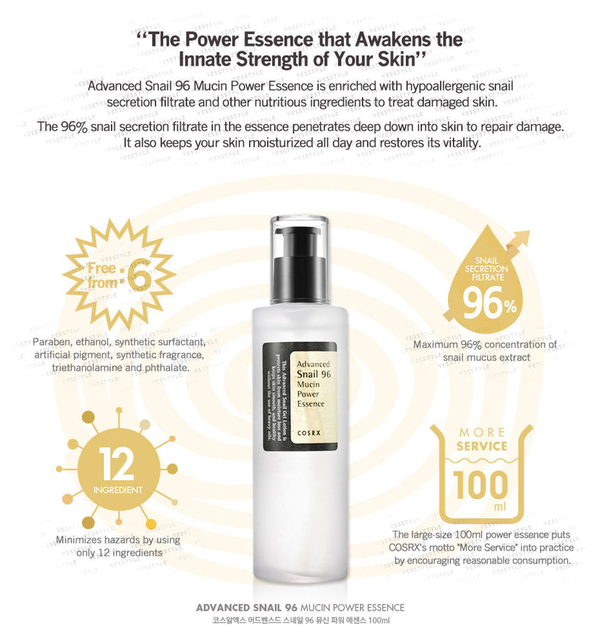 (DISPONIBLE) Advance Sanil 96 Mucin Power Essence - Cosrx