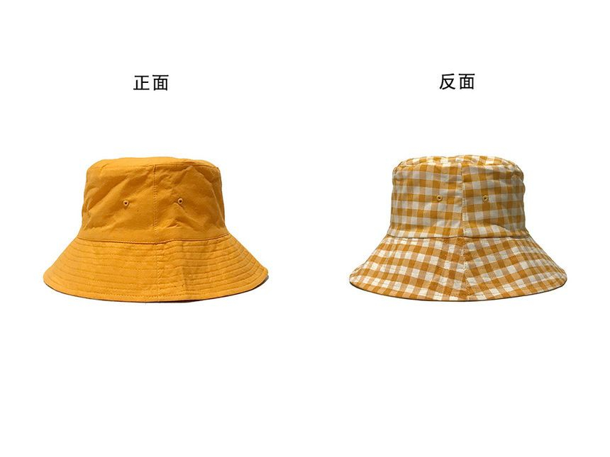 Heloi - Reversible Plaid Bucket Hat