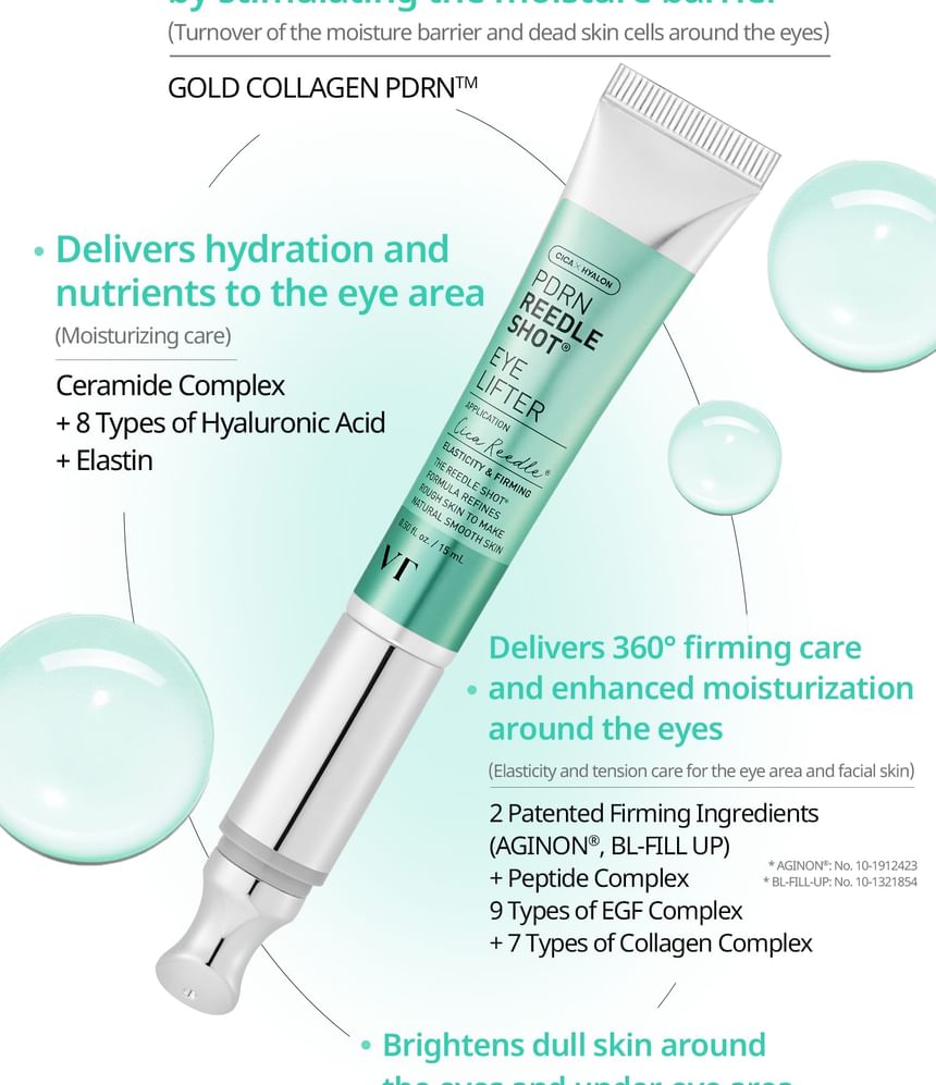 Buy VT - PDRN Reedle Shot Eye Lifter 15ml in Bulk | AsianBeautyWholesale.com