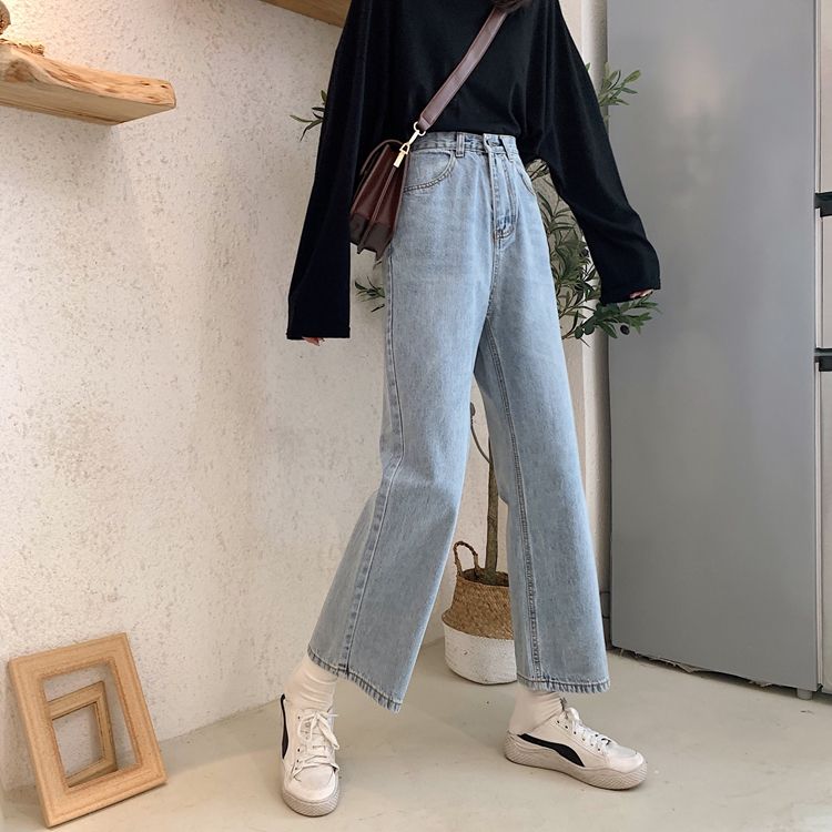 cropped straight fit jean