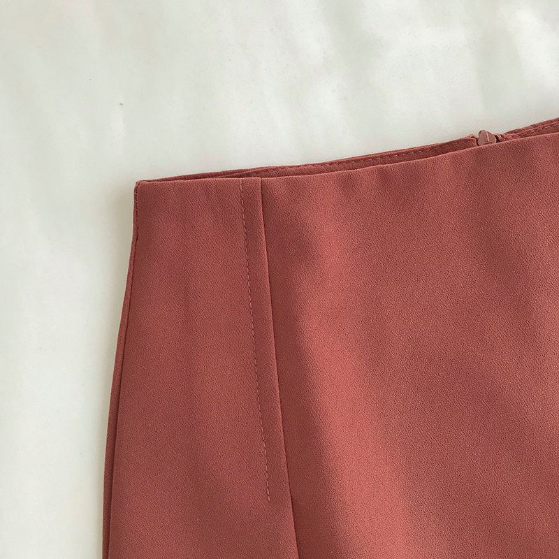 DIYI Plain High-Waist Pleated A-Line Skirt | YesStyle