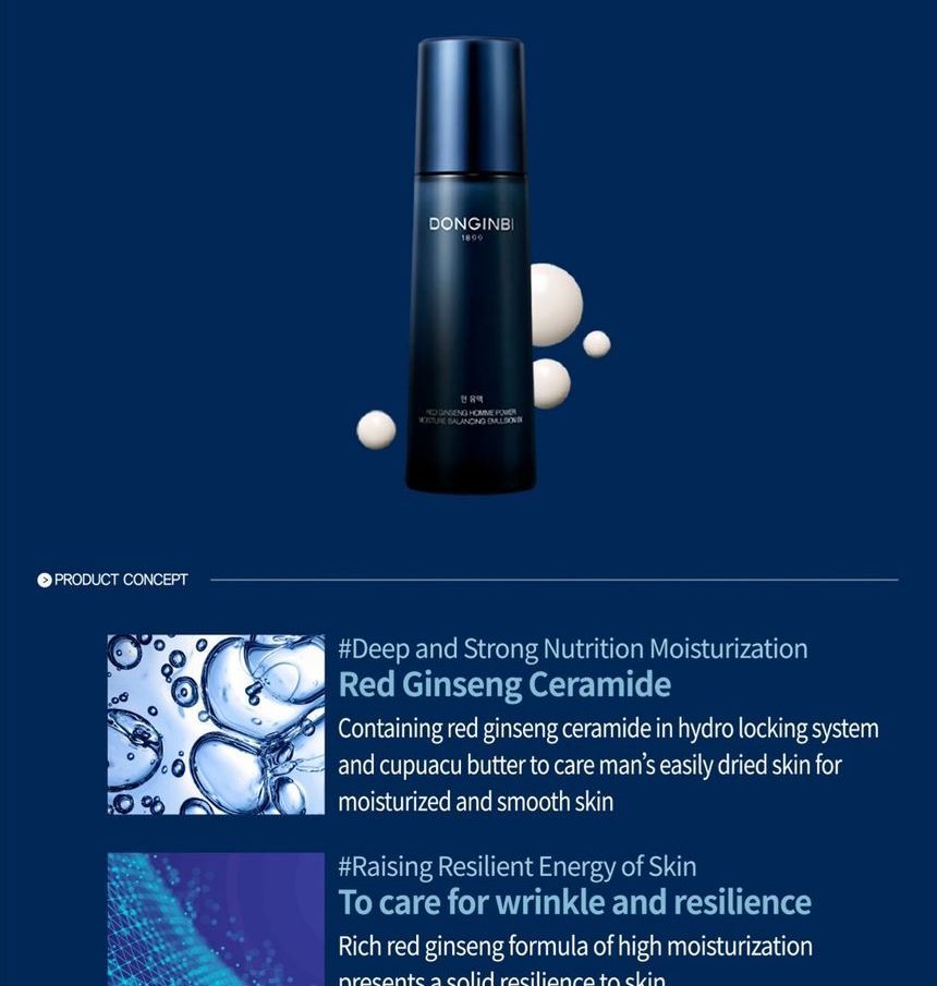 Buy DONGINBI Red Ginseng Homme Power Moisture Balancing Emulsion EX