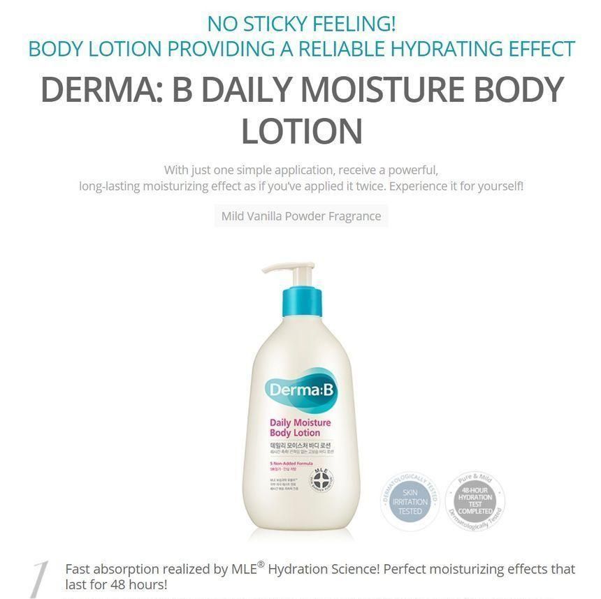 Buy Derma: B - Daily Moisture Body Lotion 400ml (x10) (Bulk Box) In ...