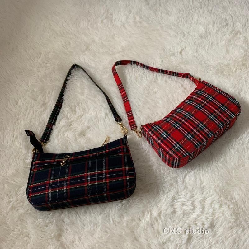 tartan shoulder bag