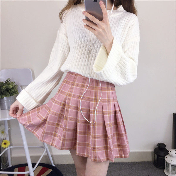 CosmoCorner Plaid Pleated Mini Skirt | YesStyle