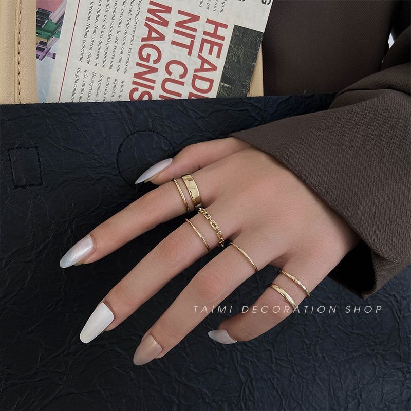 Taimi Set of 7: Alloy Ring (assorted designs) | YesStyle