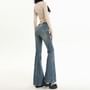 Mid-Washed Flared Jeans