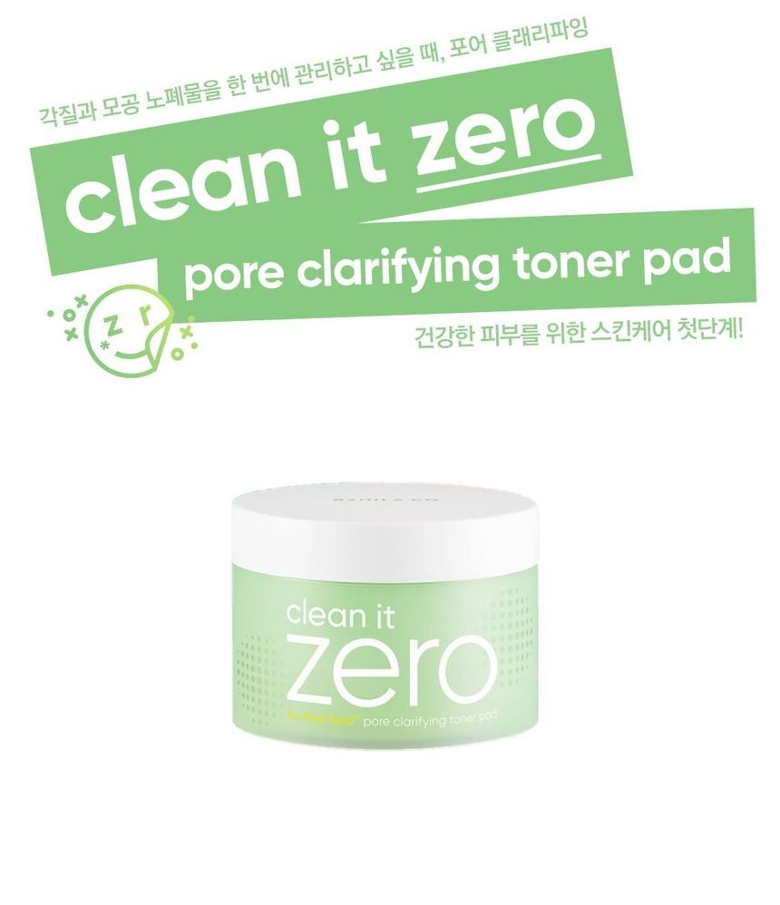 banila co clean it zero pore clarifying toner pad