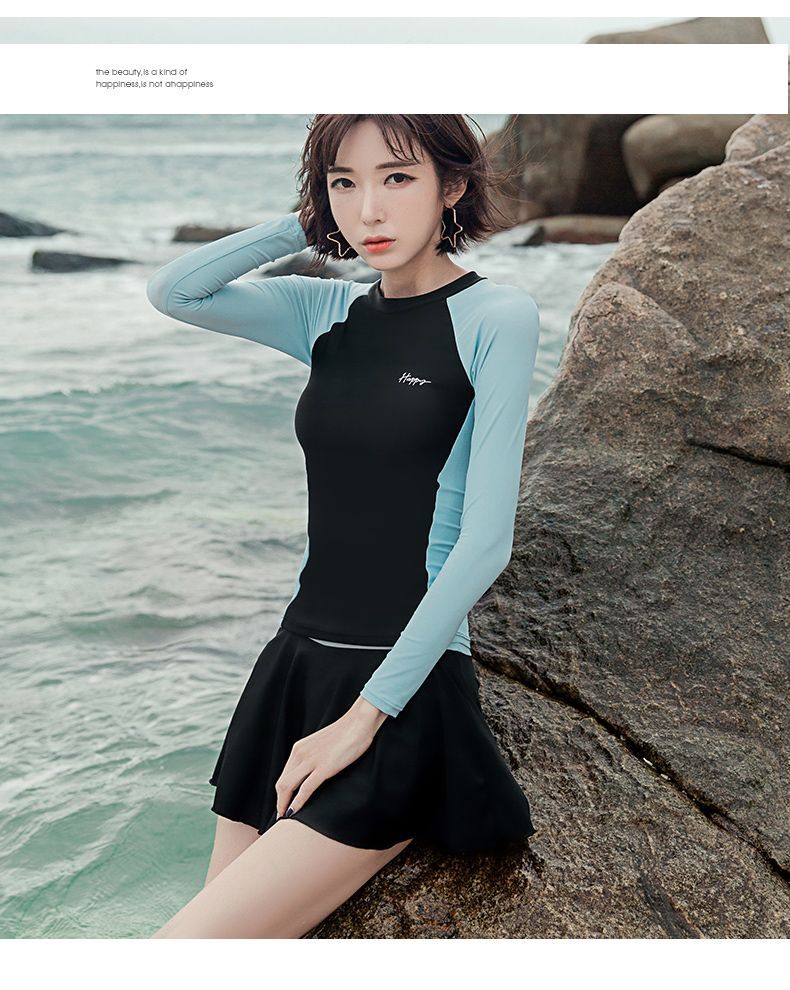 rash guard swim skirt