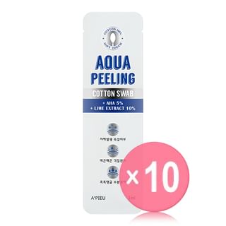 A-PIEU-Aqua Peeling Disposable Plastic Cotton Swab Mild 10pcs Bundle Set