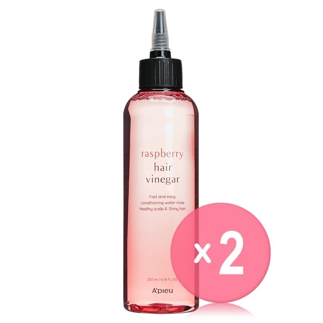 A-PIEU-Raspberry Hair Vinegar 2pcs Bundle Set-200ml X 2 Pcs