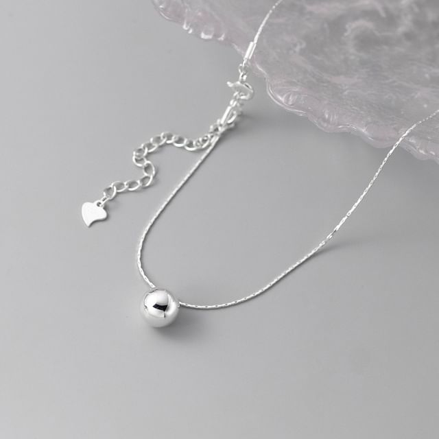 A-ROCH-925 Sterling Silver Ball Necklace