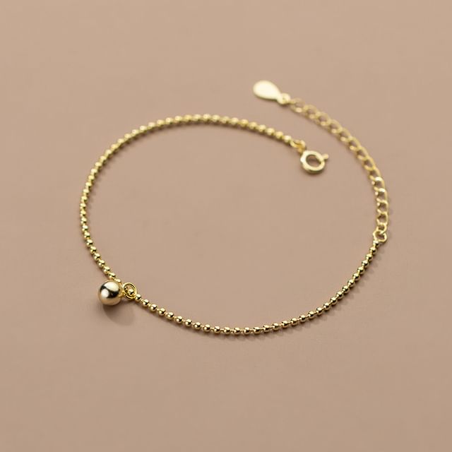A-ROCH-925 Sterling Silver Bead Chain Bracelet