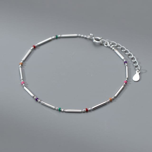A-ROCH-925 Sterling Silver Beaded Bracelet