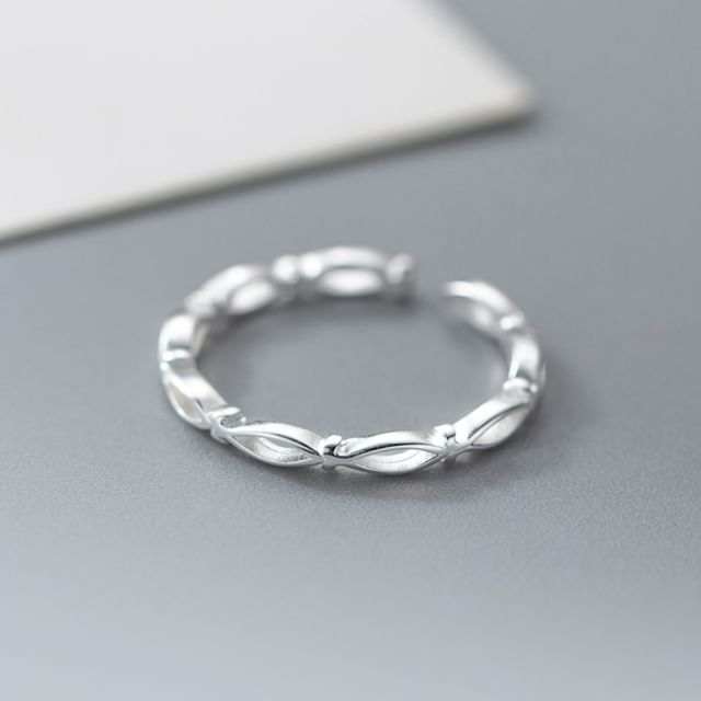 A-ROCH-925 Sterling Silver Cutout Open Ring