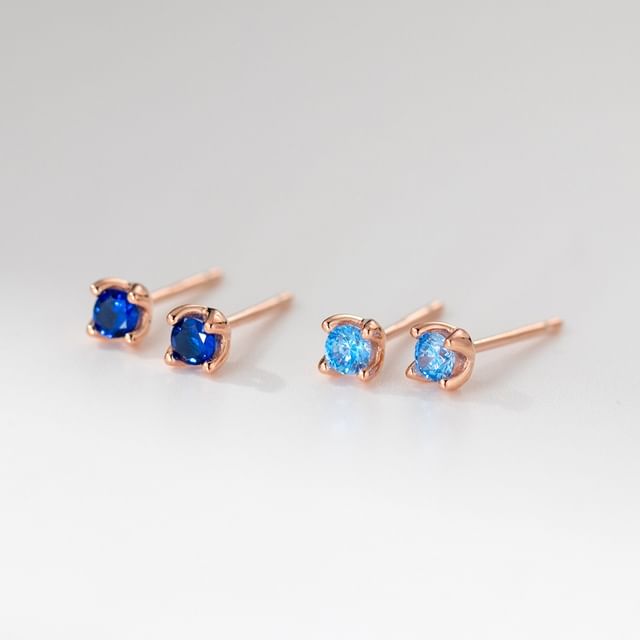 A-ROCH-925 Sterling Silver CZ Stud Earring