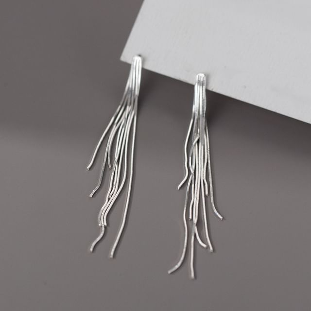 A-ROCH-925 Sterling Silver Fringed Earring