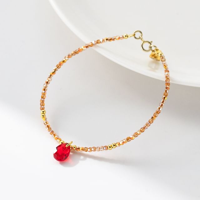 A-ROCH-925 Sterling Silver Gemstone Beaded Bracelet