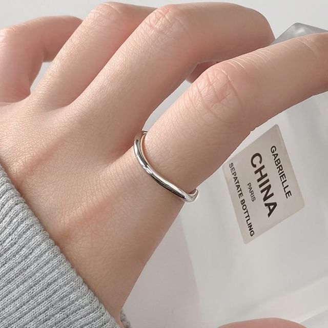A-ROCH-925 Sterling Silver Irregular Open Ring