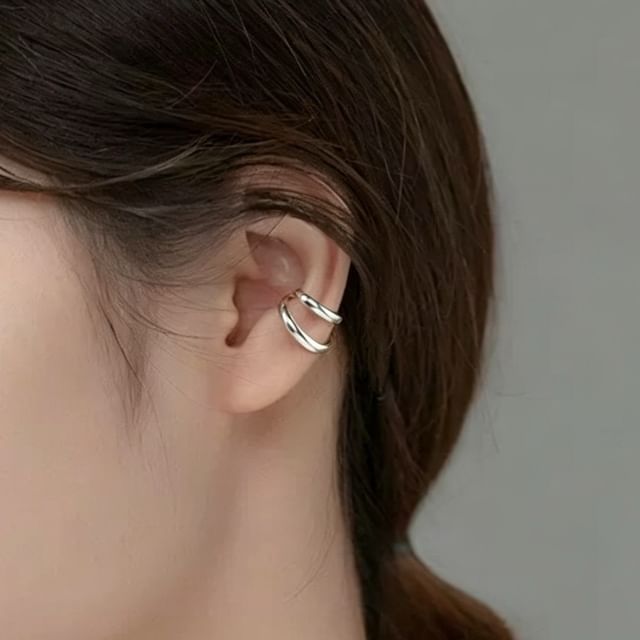A-ROCH-925 Sterling Silver Layered Ear Cuff
