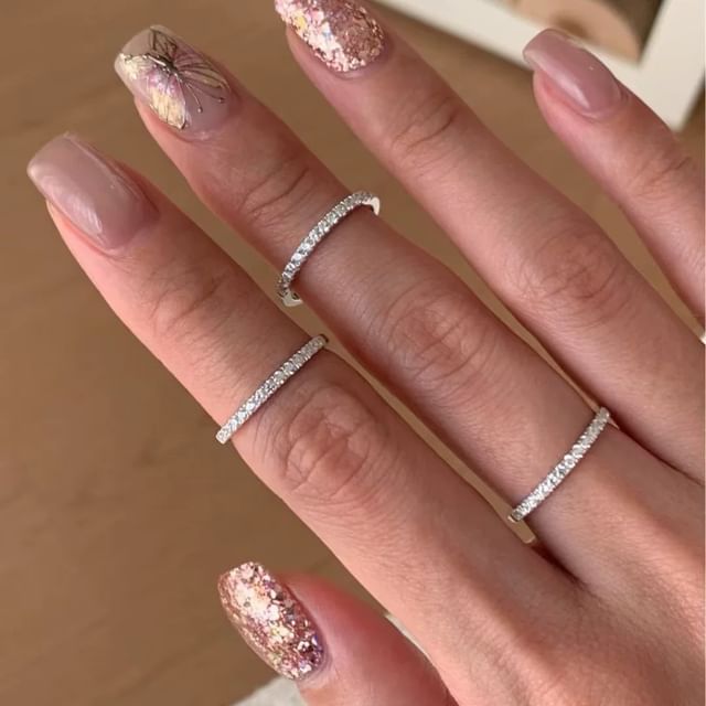 A-ROCH-925 Sterling Silver Rhinestone Ring