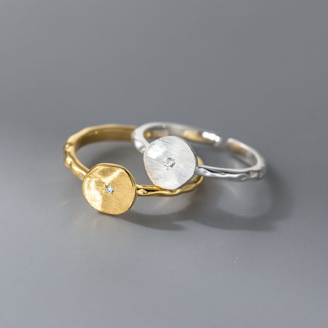 A-ROCH-925 Sterling Silver Rhinestone Ring