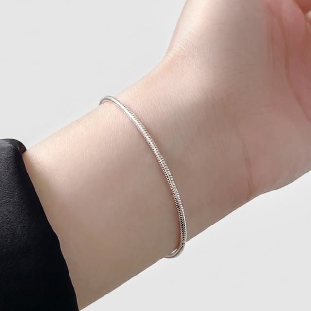 A-ROCH-925 Sterling Silver Snakebone Bracelet