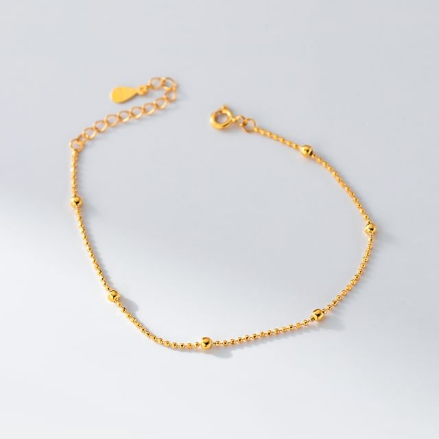 A-ROCH-925 Sterling Silver Station Bracelet