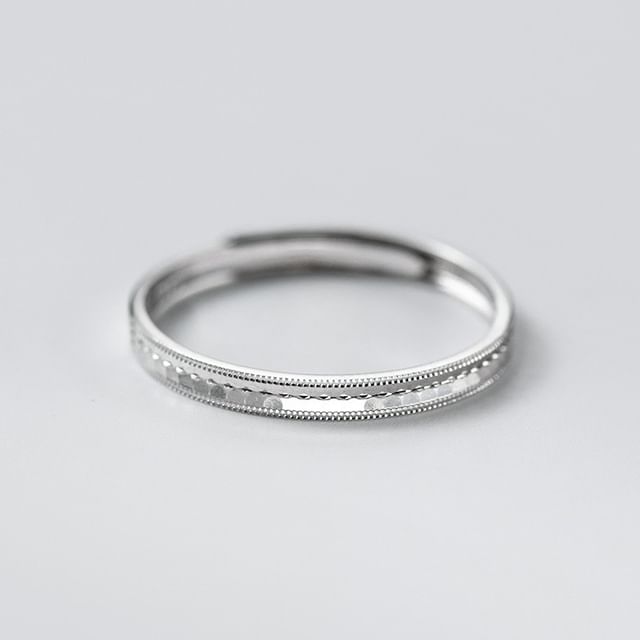 A-ROCH-925 Sterling Silver Textured Open Ring