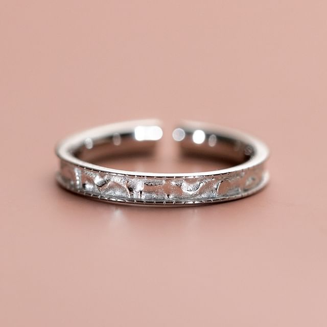 A-ROCH-925 Sterling Silver Textured Open Ring
