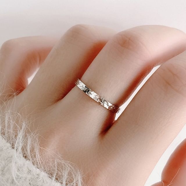 A-ROCH-925 Sterling Silver Textured Ring