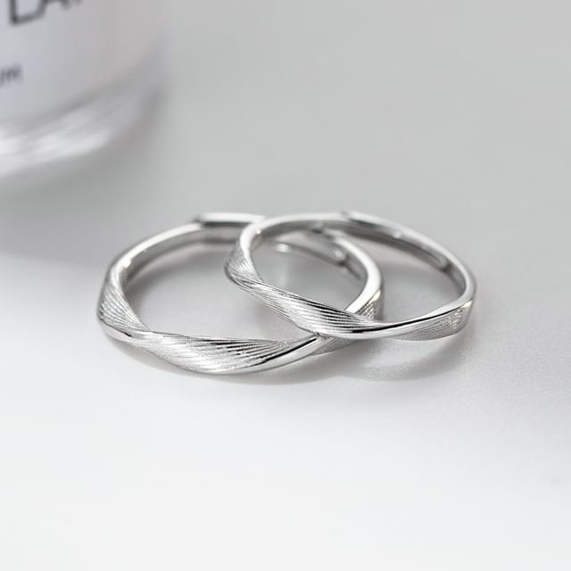 A-ROCH-925 Sterling Silver Twisted Open Ring