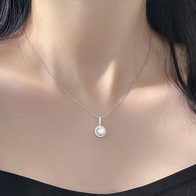 A-ROCH-S925 Sterling Silver Pendant Choker