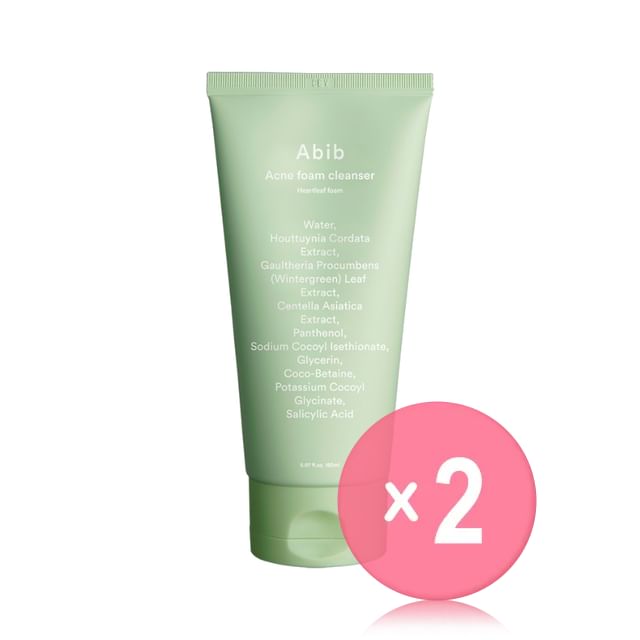 Abib-Acne Foam Cleanser Heartleaf Foam 2pcs Bundle Set