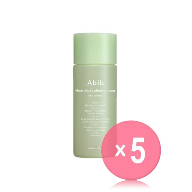 Abib-Heartleaf Calming Toner Skin Booster MINI 5pcs Bundle Set