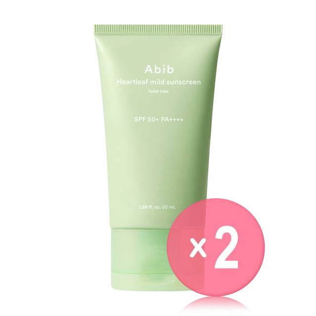 Abib-Heartleaf Mild Sunscreen Relief Tube 2pcs Bundle Set