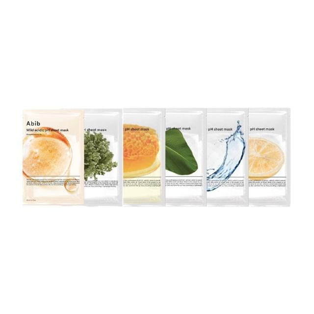 Abib-Mild Acidic pH Sheet Mask Set - 6 Types