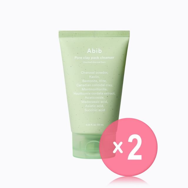 Abib-Pore Clay Pack Cleanser Heartleaf Charcoal Foam 2pcs Bundle Set