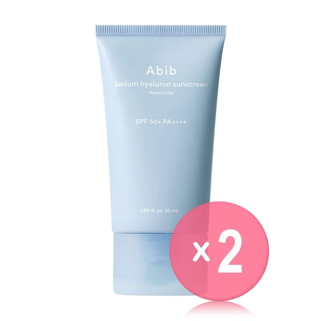 Abib-Sedum Hyaluron Sunscreen Watery Tube - Fluide solaire à lacide hyaluronique - lot de 2