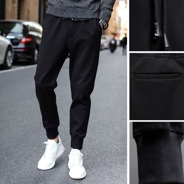 Acrius-Mid Rise Plain Sweatpants