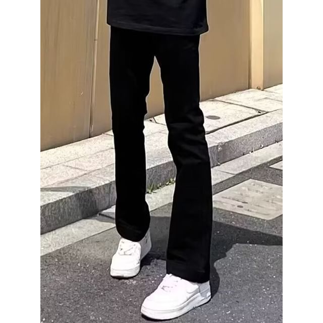Acrius-Mid Waist Bootcut Jeans
