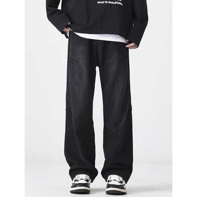 Acrius-Mid Waist Plain Loose Fit Cargo Pants