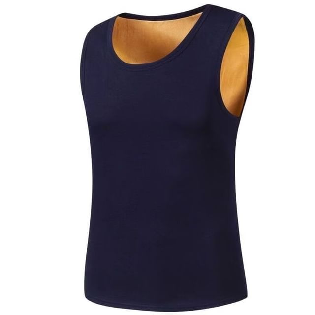Acrius-U-Neck Fleece Lined Plain Tank Top