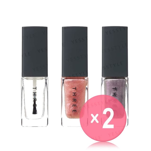 ACRO-THREE Nail Lacquer 2pcs Bundle Set
