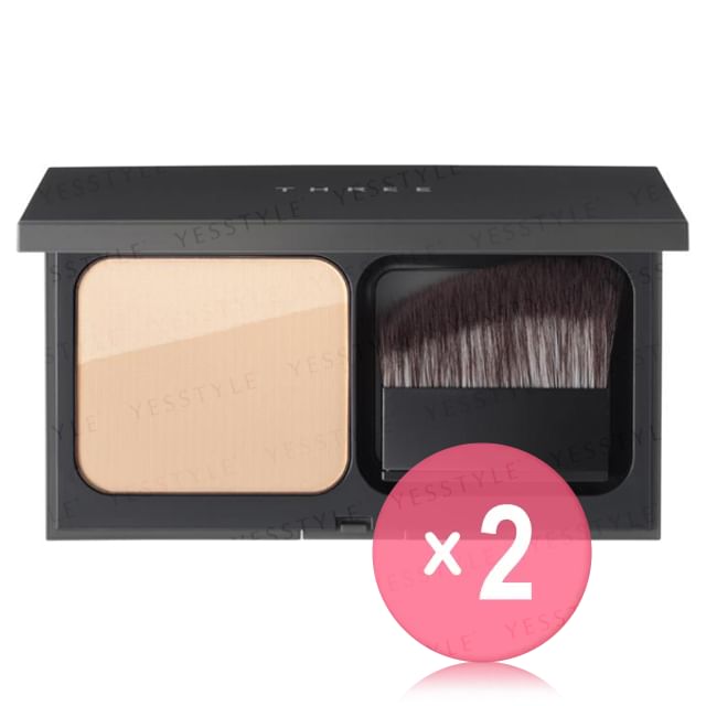 ACRO-THREE Pristeen Complexion Powder Foundation SPF 26 PA 2pcs Bundle Set