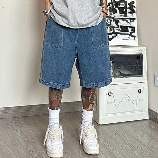 Adothuiastic-Mid Rise Washed Jorts