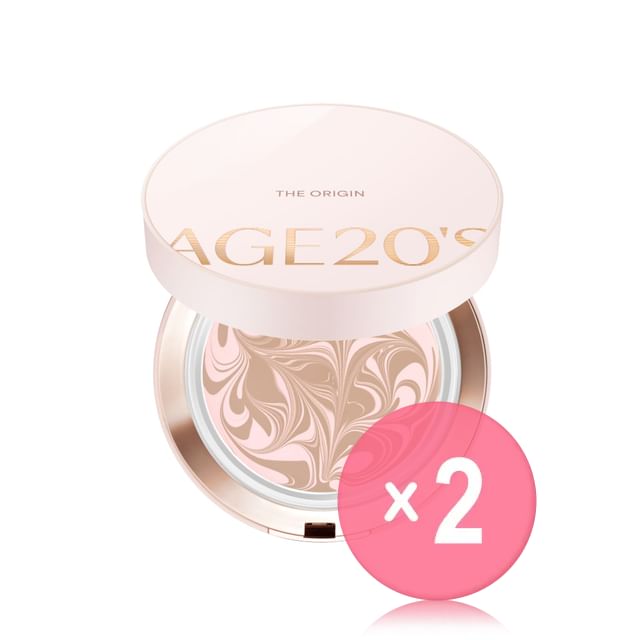AGE20-S-The Origin Essence Pact Pink Latte Set - 3 Colors 2pcs Bundle Set