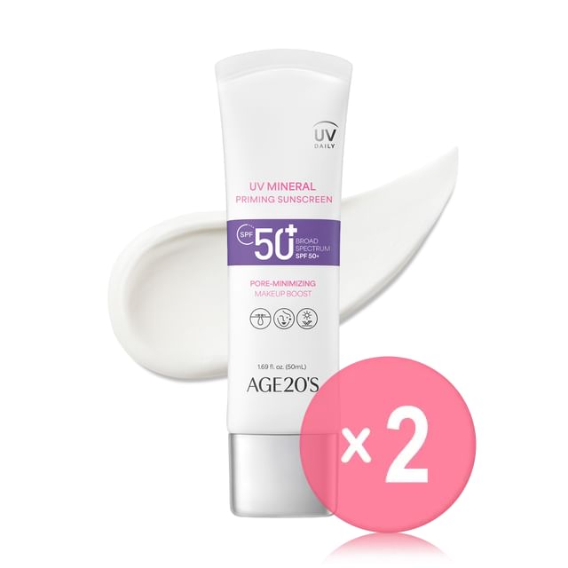AGE20-S-UV Mineral Priming Sunscreen 2pcs Bundle Set
