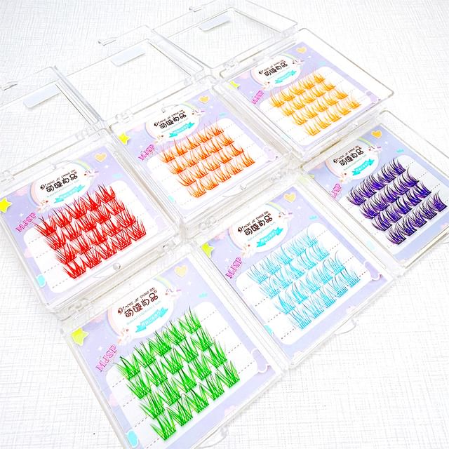 Aimo-Wispy Volume Colored Cluster False Eyelashes